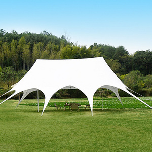 Outdoor Camping Flat-top Canopy Tent 8 Legs Waterproof Sunscreen Curtain Portable Beach Picnic Awning