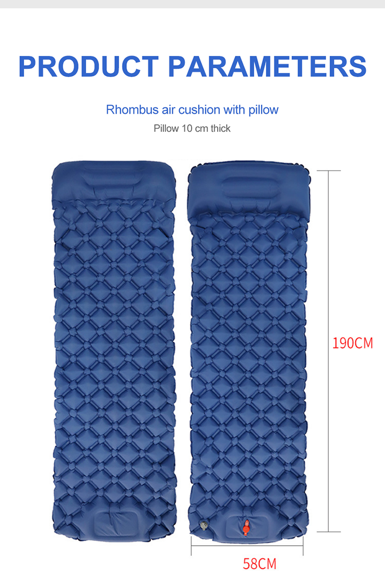 Outdoor Camping Portable Ultralight Lightweight Cushion Self Inflating Insulated Inflatable Air Sleeping Mat Pad