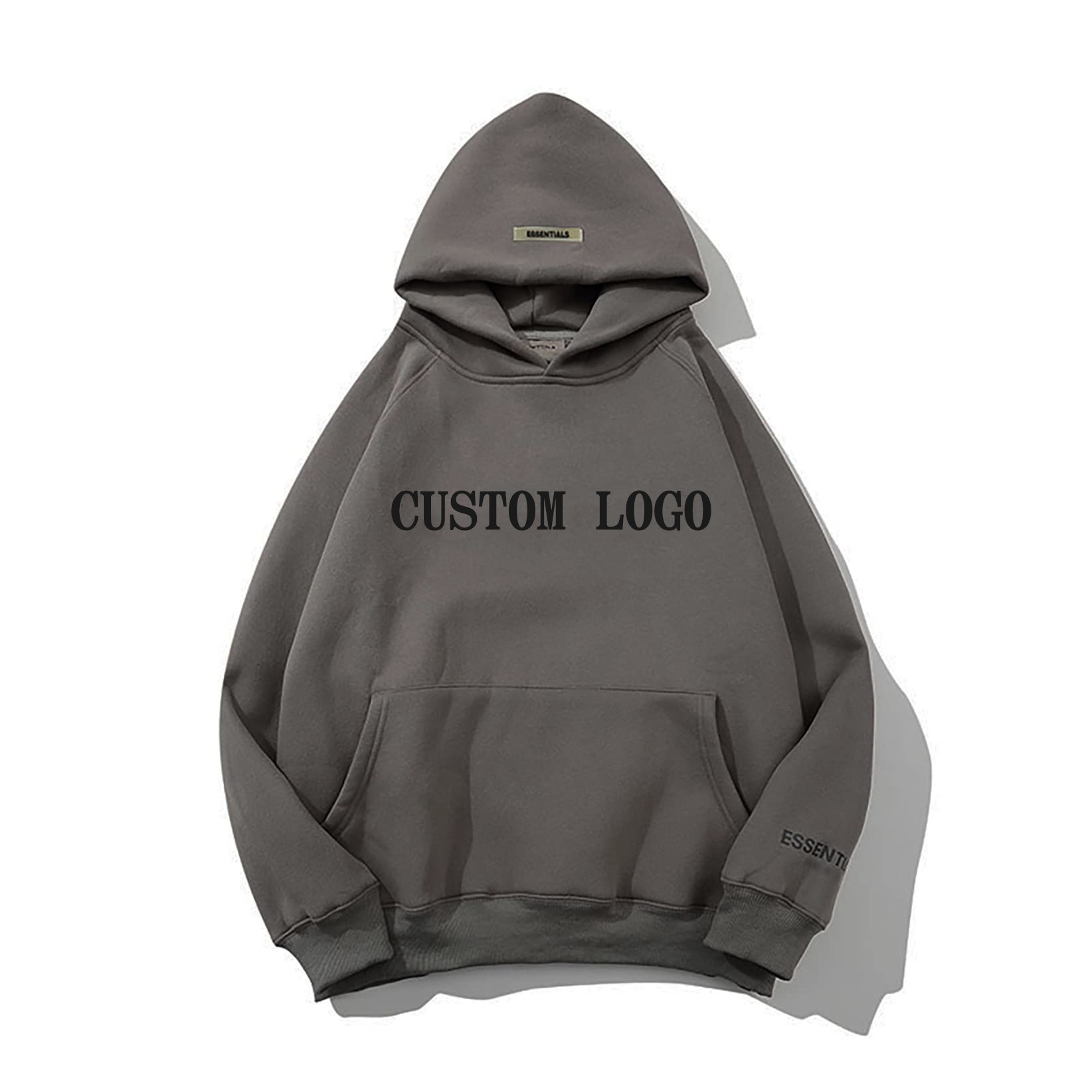 Custom Logo Private Label Essential Hoodies Oversized 500gsm Stringless Heavyweight Hoodie