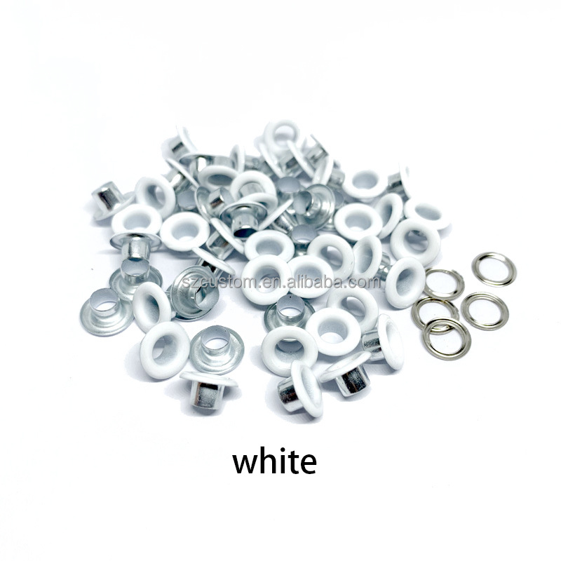 Wholesale 3/4/5/6/8/10mm Metal Stainless Steel Curtain Eyelets Grommet Clothing Black Clip Rings Shoes Rivet Eyelet