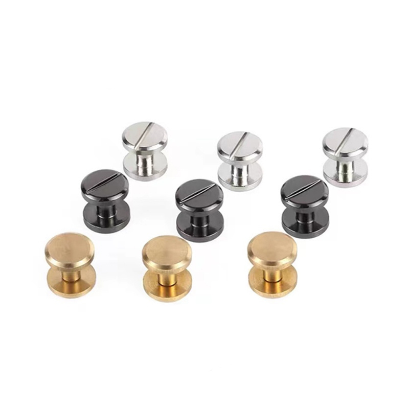 Custom M3 M4 M5 M6 M8 M10 M12 Stainless Steel Copper  Metal  Rivet Chicago Screw use for  leather belt