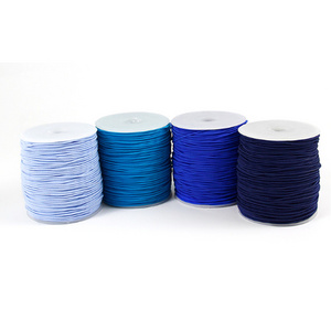 colorful round polyester elastic cord 1mm for Hair rope