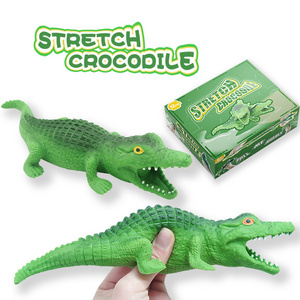 2020 New Trend TPR Soft Rubber Crocodile Stretchy Joke Animal Toys Plastic Crocodile Toys Funny Game Magic Sand Filling For Kids