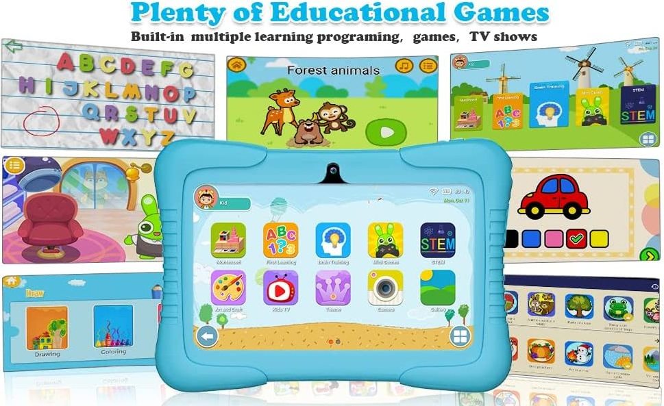 7inch Kids Tablet pc 2GB+32GB With Many Kids Software With Silicone Case