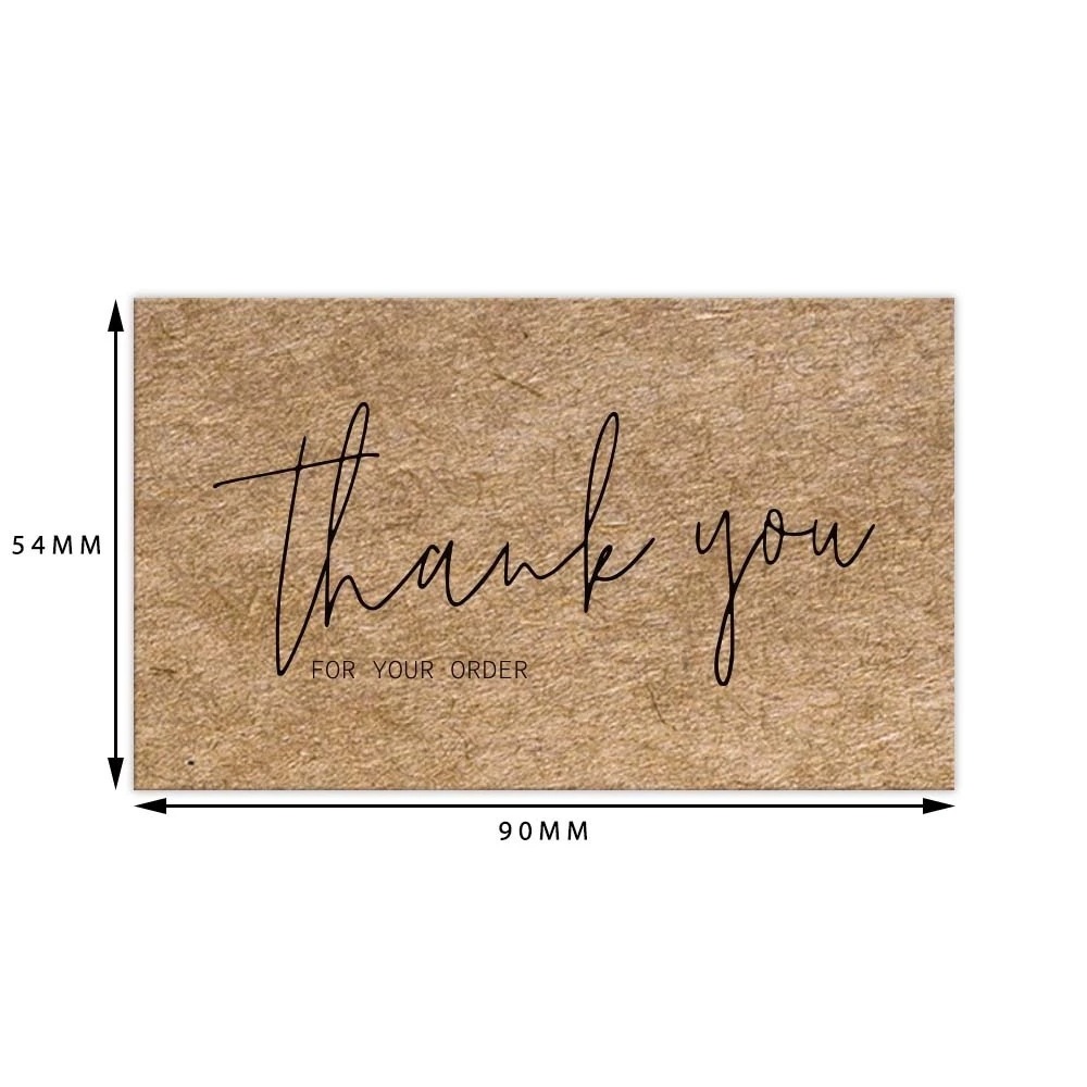 Wholesale craft paper thank you card 250gram thanksgiving gift card packaging decoration card