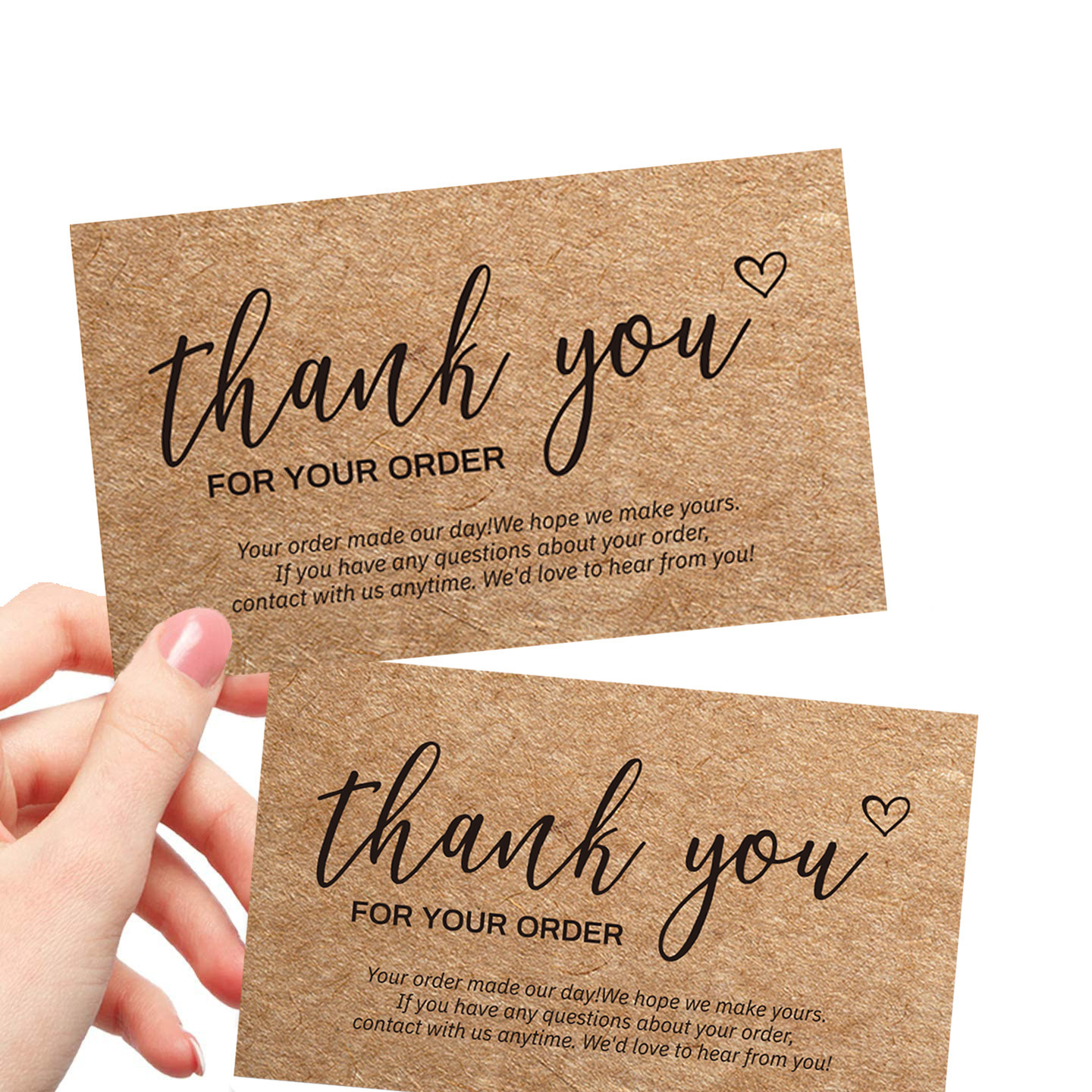 Wholesale craft paper thank you card 250gram thanksgiving gift card packaging decoration card