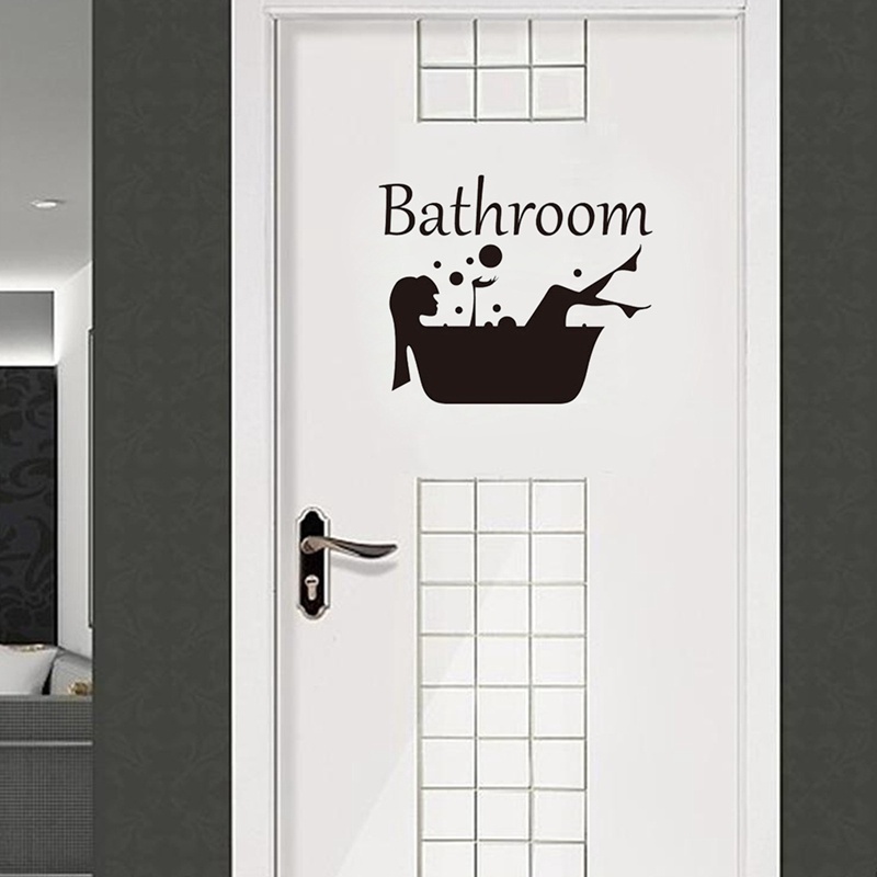 Home Decor Room Door Decal Sticker for Toilet