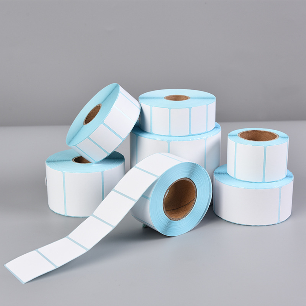 Eco friendly Coated Paper Shipping Sticker thermal transfer blank label for Logistics