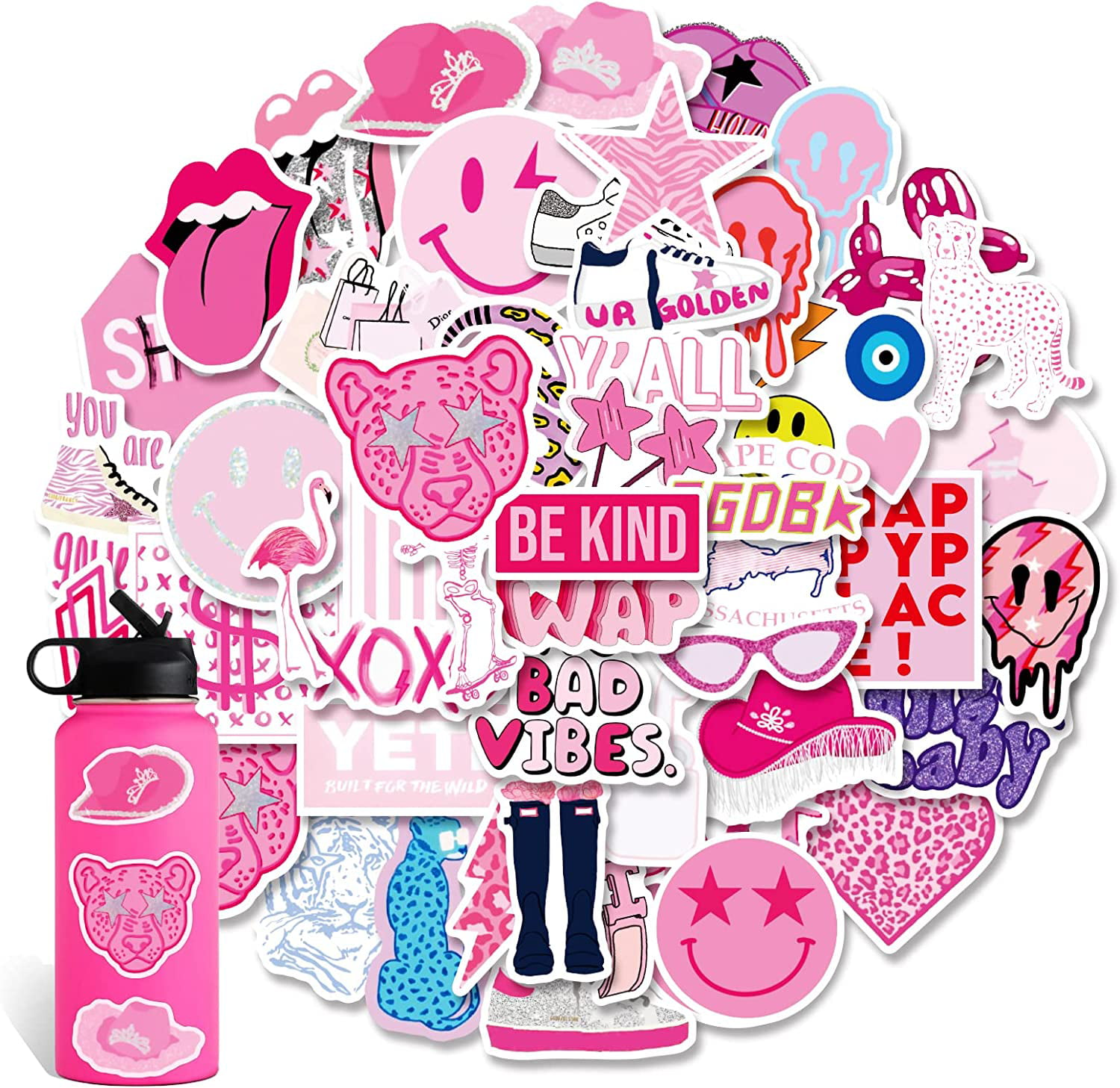 Custom 100 PCS Preppy Style 100 pcs Stickers For Laptop Phone Cup Bottle