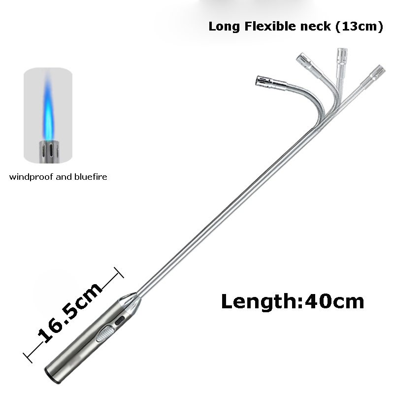 Long Stick Plasma Candle Lighter Gas Jet Torch BBQ Lighter Custom Gas Kitchen Lighter For Outdoor Camping