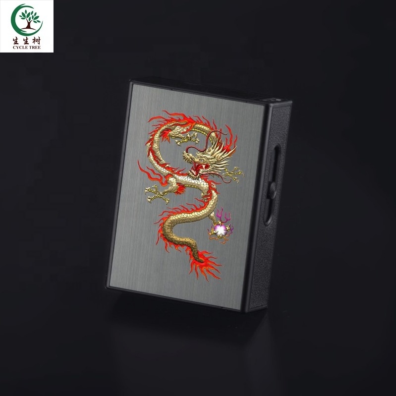 China Custom Electronic Cheap Heating Coil Cigarette Lighter With All-in-one box For Packing Cigarette and Smoking