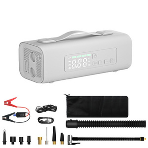 Portable 2000A Peak 14800mAh Car Battery Jump Starter And Tire Inflator For Camping Outdoors RV Emergency