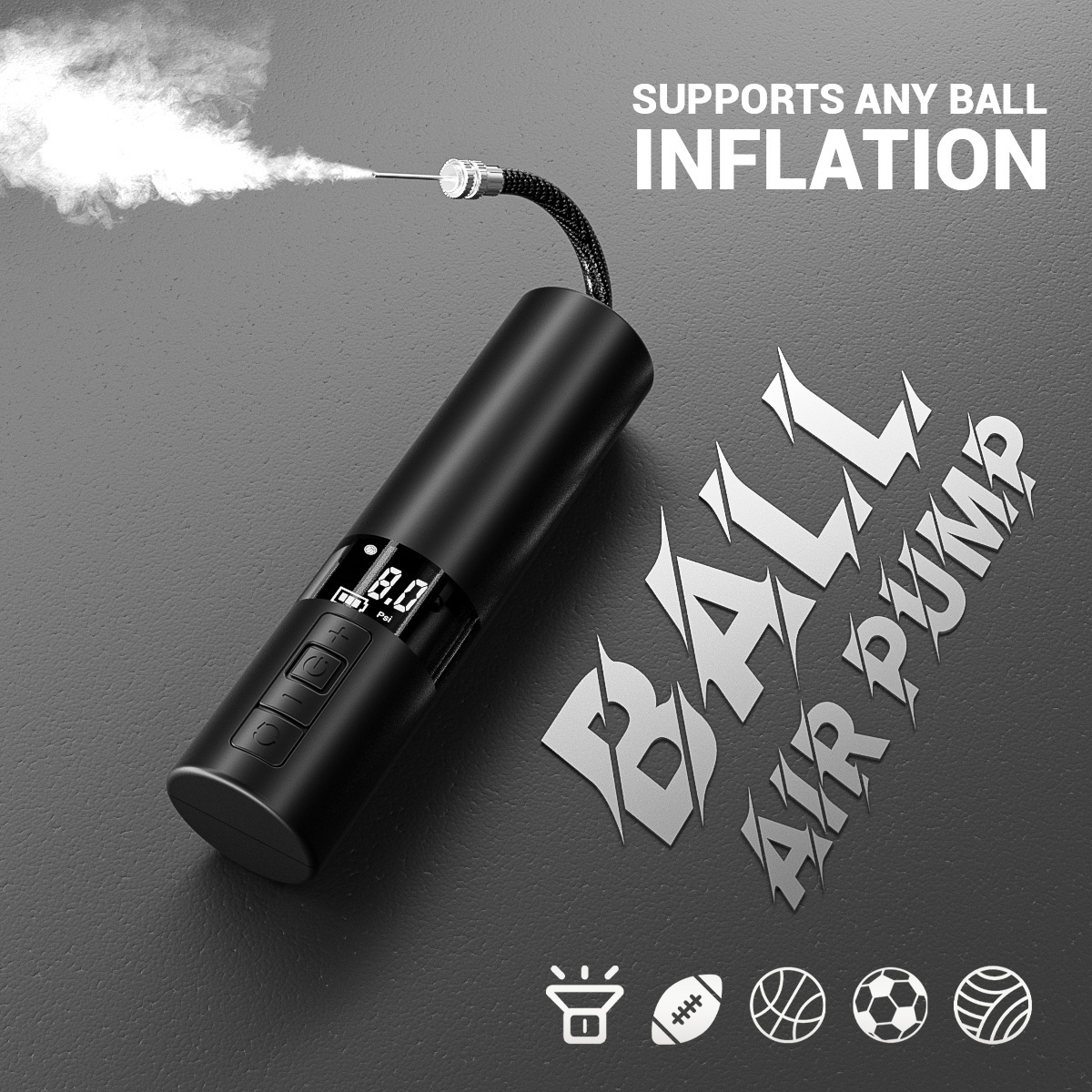 Electric Fast Ball Pump Air Pump with Needle and Nozzle for inflatables Athletic Basketball Soccer Sport Balls