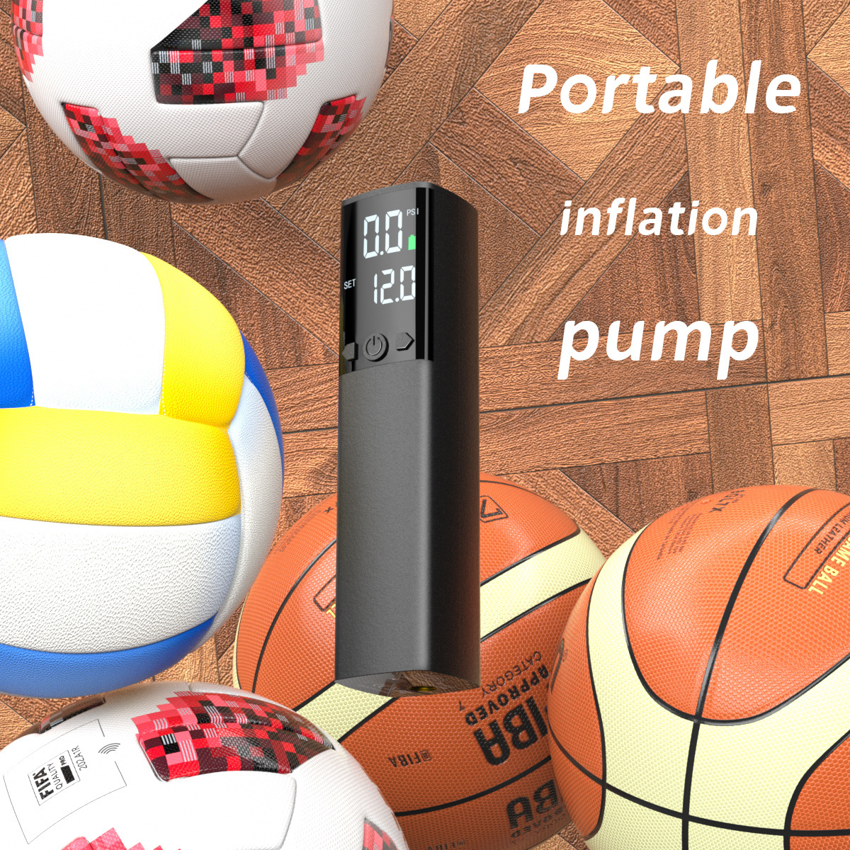 Factory Wholesale Custom Logo Air Inflator Cordless Mini Portable Electric Air Ball Pump For Balls Ballon Children Bike