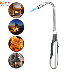 Refillable Butane Torch Lighter Stove Kitchen Candle Grill Gas Jet Flame Torch lighter with  Long Flexible Neck