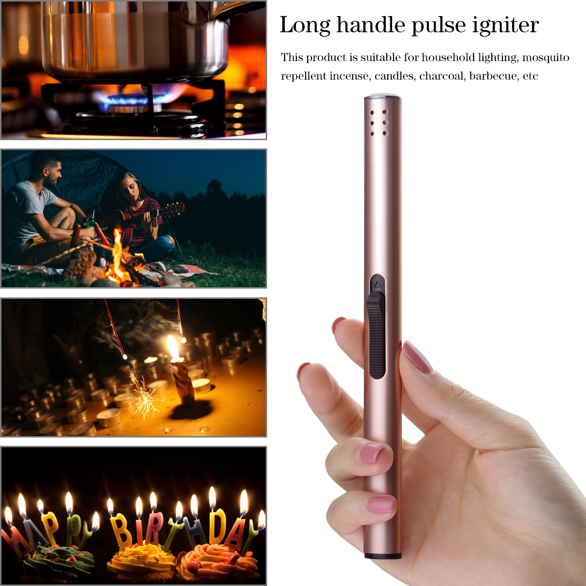 wholesaler of  torch smoking butan gas lighters mini  custom usb long candle lighters with custom logo and gift box