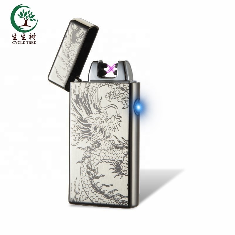 New version SSS-038L double ARC Pulse usb electric lighter, eco-friendly dual arc lighter