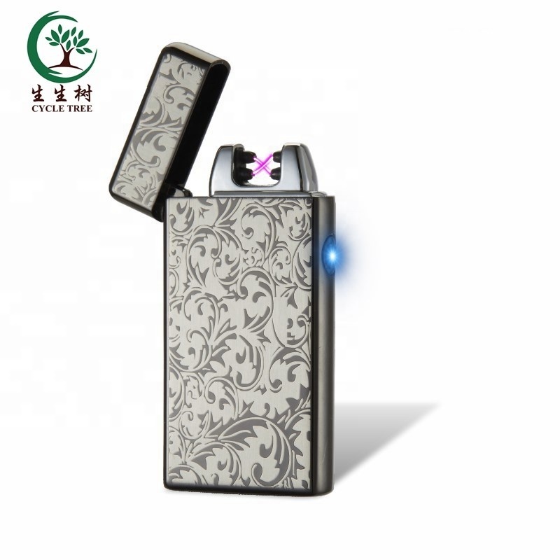 New version SSS-038L double ARC Pulse usb electric lighter, eco-friendly dual arc lighter