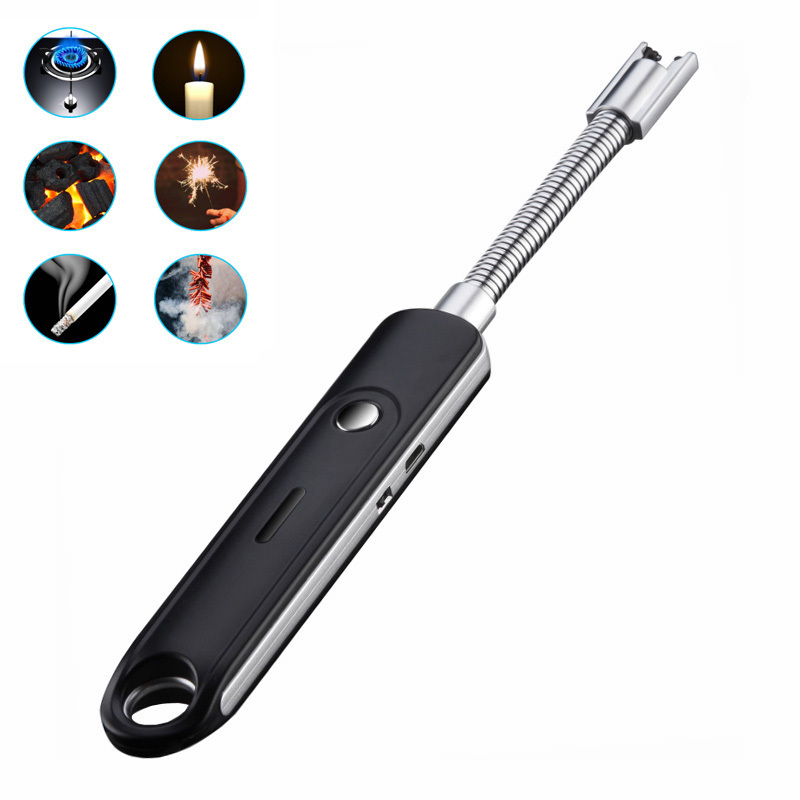 2020 New Arrival High Quality Electric USB Lighter LED Lighter Rechargeable Windproof Kitchen Camping &Candle Lighter