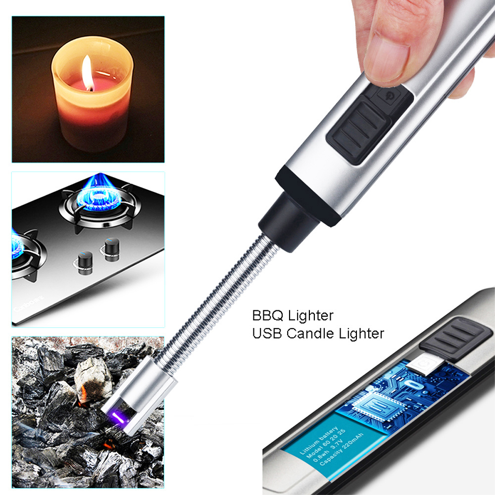 New Best Selling USB Candle Lighter  Rechargeable Electronic  BBQ Kitchen Lighter, Windproof & Flameless