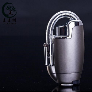 China Wholesale Micro Jet Mini Novelty Heating Culinary Butane Gas Lighter Flame Torch Lighter with Long Rob