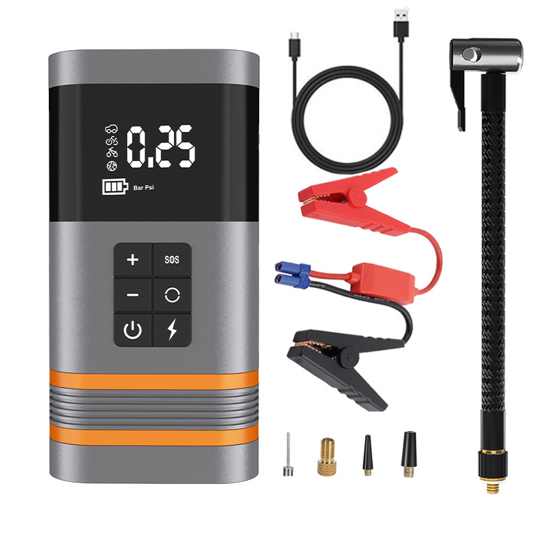 Car Jump Starter Power Bank,7500mAh Portable Car Battery Starter With Air Compressor 150PSI