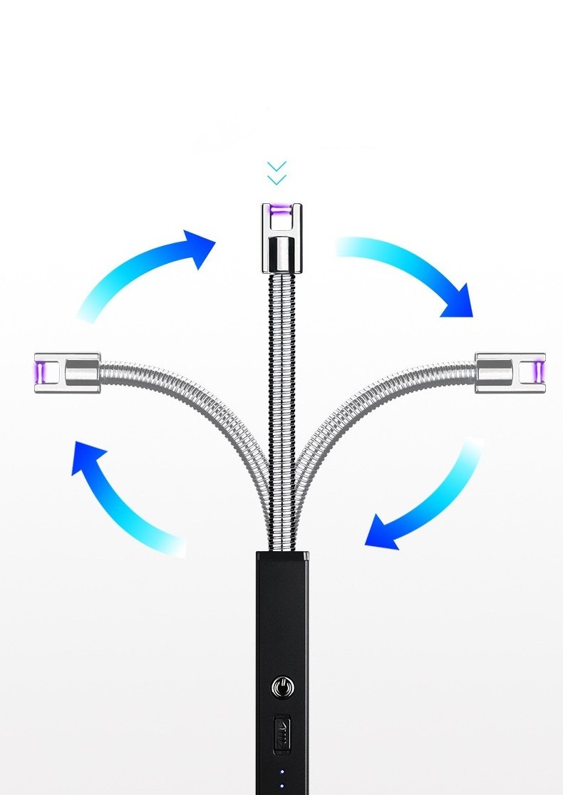 Electronic Long Matches For Candles Refillable Stove Grill Lighter Kitchen Gas Lighter Stick Camping Bbq Arc Lighter