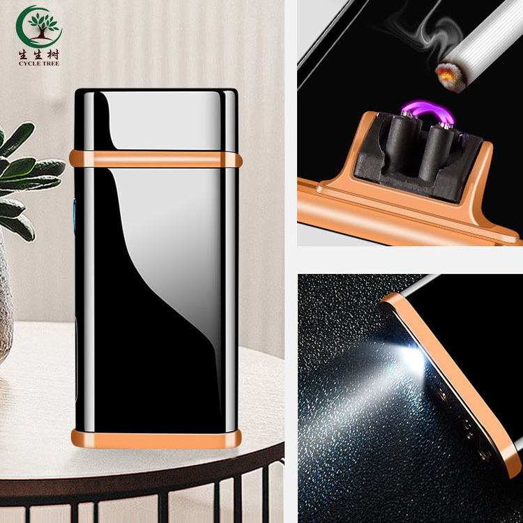 Top Quality Custom Windproof Flameless Dual Arc Electric Wholesale USB Rechargeable Plasma Lighter