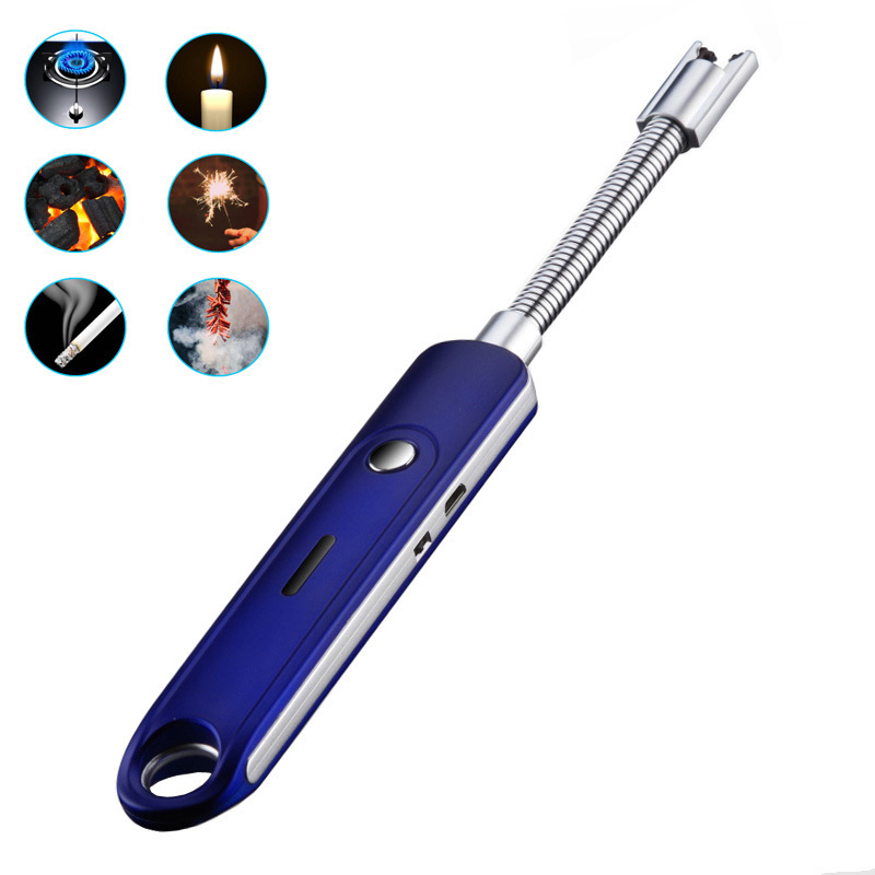 2020 New Arrival High Quality Electric USB Lighter LED Lighter Rechargeable Windproof Kitchen Camping &Candle Lighter