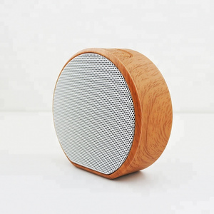 LED smart portable mini wireless speaker, trolley car waterproof rechargeable  wood speaker loud music usb speaker