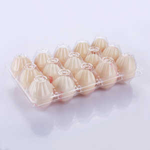 Spot goods 15 eggs packaging transparent box egg plastic tray for chicken egg