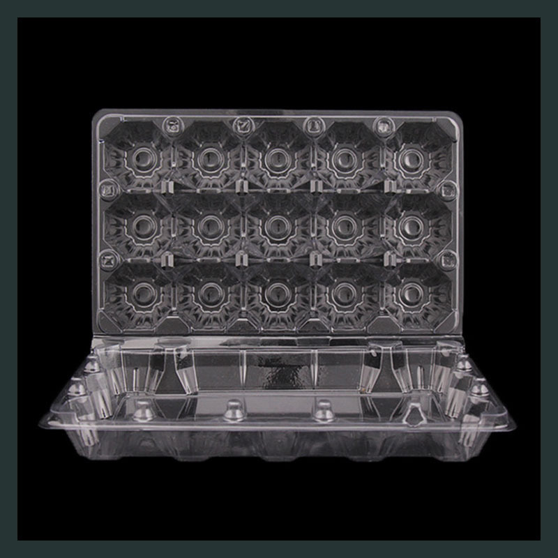 Spot goods 15 eggs packaging transparent box egg plastic tray for chicken egg