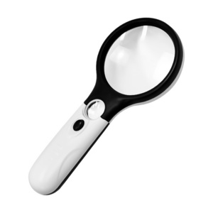 3X Lens 3PCS LED Lighting High Brightness Hand-held Magnifying Glass Magnifier for Home,Office and School