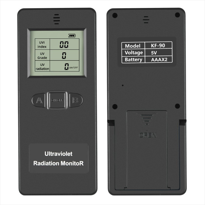 Measurable UV Radiation of Sunlight and Lamplight Hand-held Ultraviolet Radiation Detector Tester Meter for Outdoor and Indoor