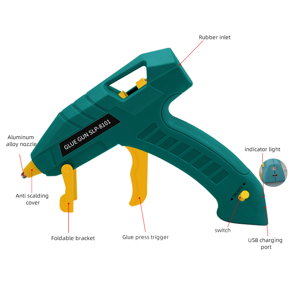 Upgraded version Mini Hot Melt Glue Gun Set with 20pcs Glue Sticks with Anti-hot cover for DIY Small Craft Project