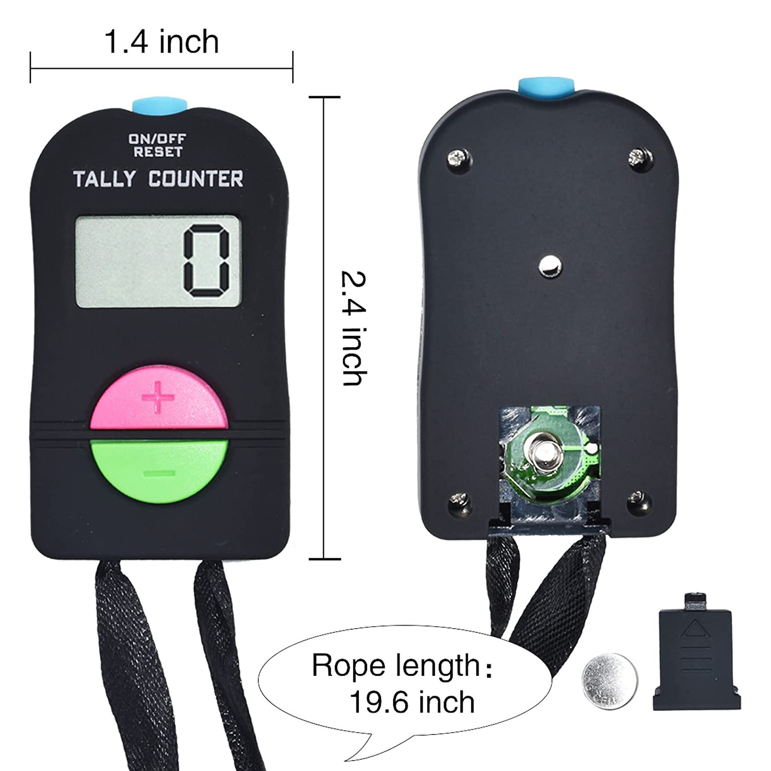 Counts 9999 That Can Be Added or Subtracted Digital Hand-held Tally Electronic Counter with Lanyard for Golf Sports Laps