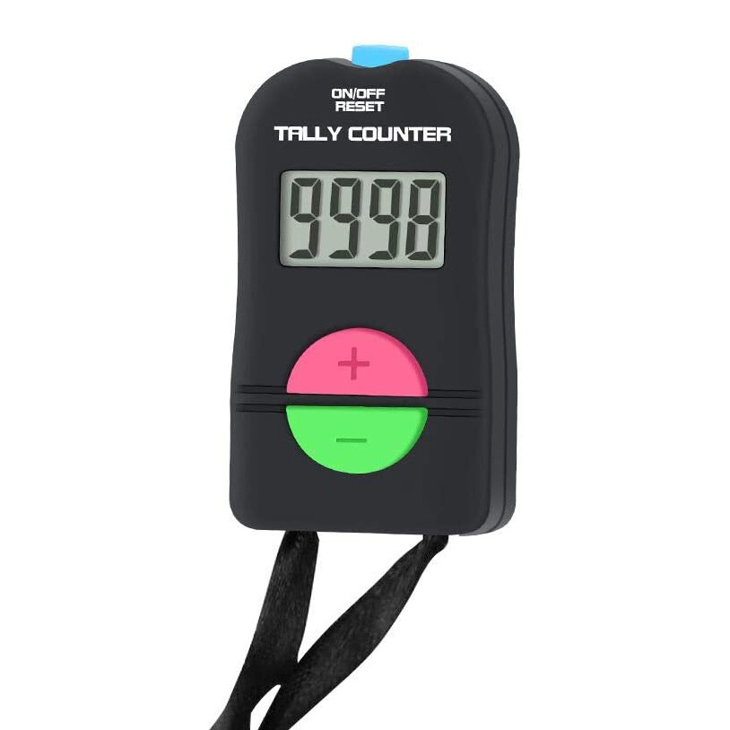 Counts 9999 That Can Be Added or Subtracted Digital Hand-held Tally Electronic Counter with Lanyard for Golf Sports Laps