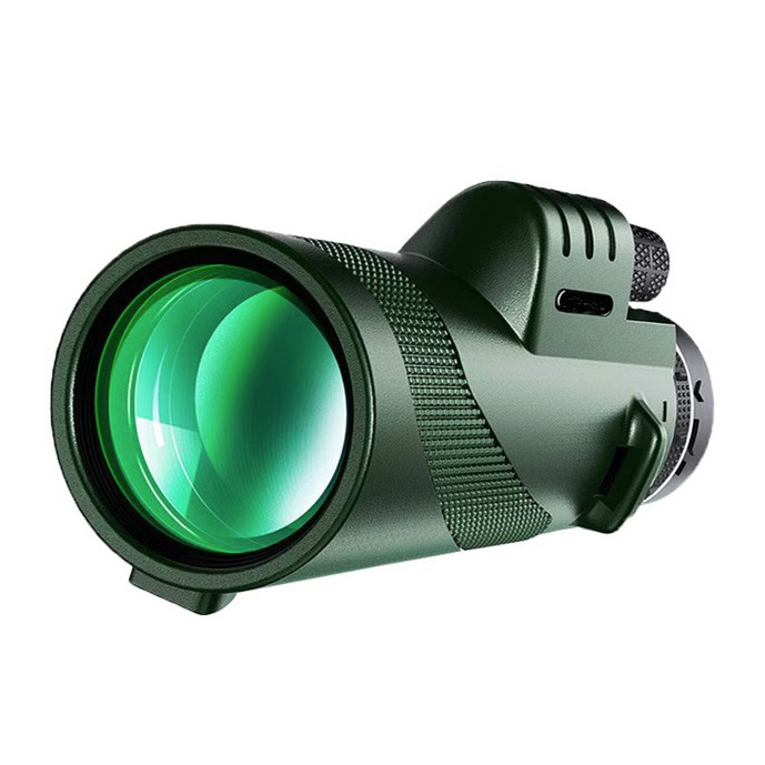 High-power 10X42 BAK-4 Prism and FMC Lens 131m/1000m Monocular Telescope for Watching,Hunting,Hiking,Traveling