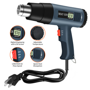 Heavy Duty LCD Displaying Temperature Variable Range 122~1112 Fahrenheit Degree Hot Cold Air Heat Gun for Industrial and Home