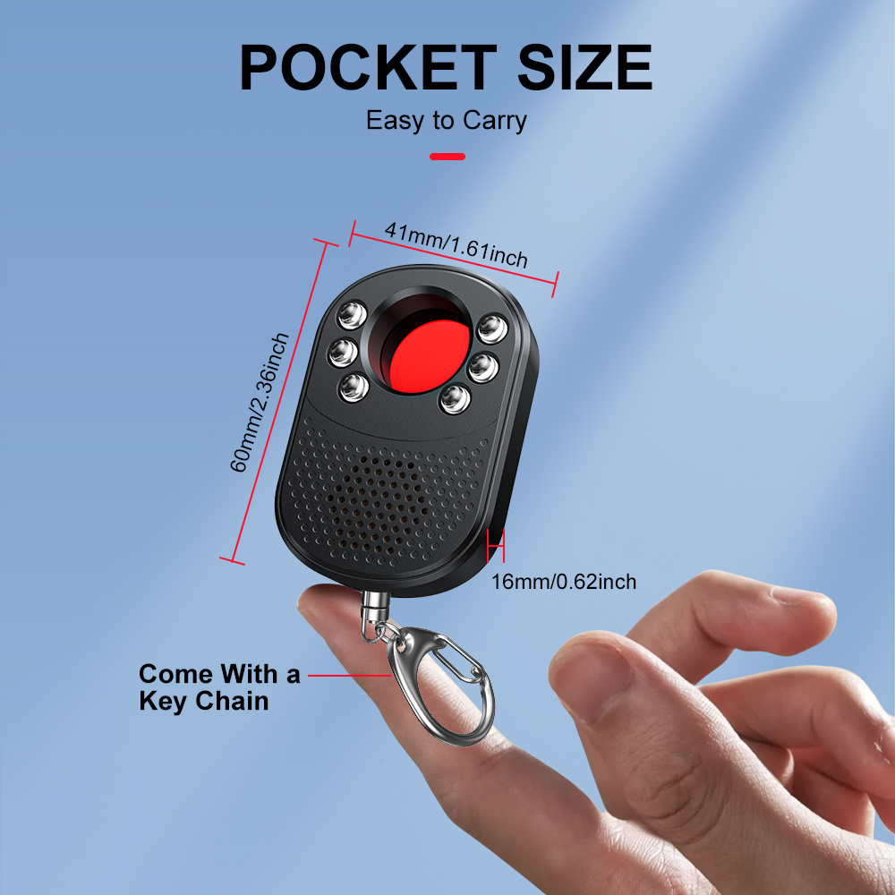 Mini Size Hidden Camera Scanner Finder Gadget Anti Spy Detector Device with 90mAh Rechargeable Battery