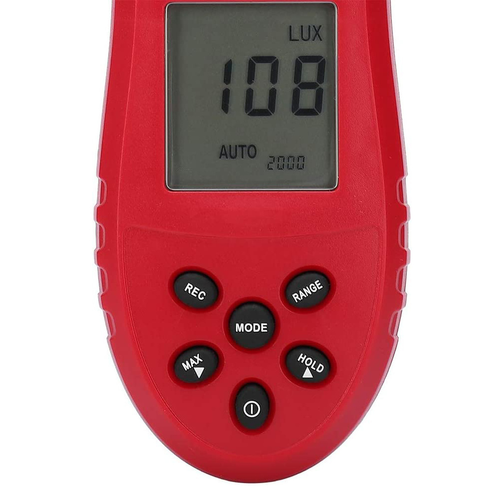 Auto-ranging Measurement Range 1 Lux ~ 200000 Lux Digital Illuminance LUX Meter with Lens Cover and Backlit LCD Displaying