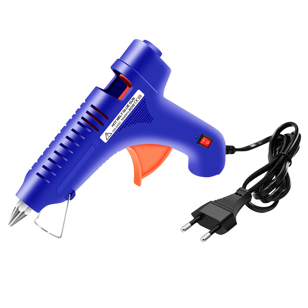 Fast Heat Up Preheat Within 120s Power 80 Watts Hot Melt Glue Gun Perfect for DIY,Home Repairing,Arts and Crafts