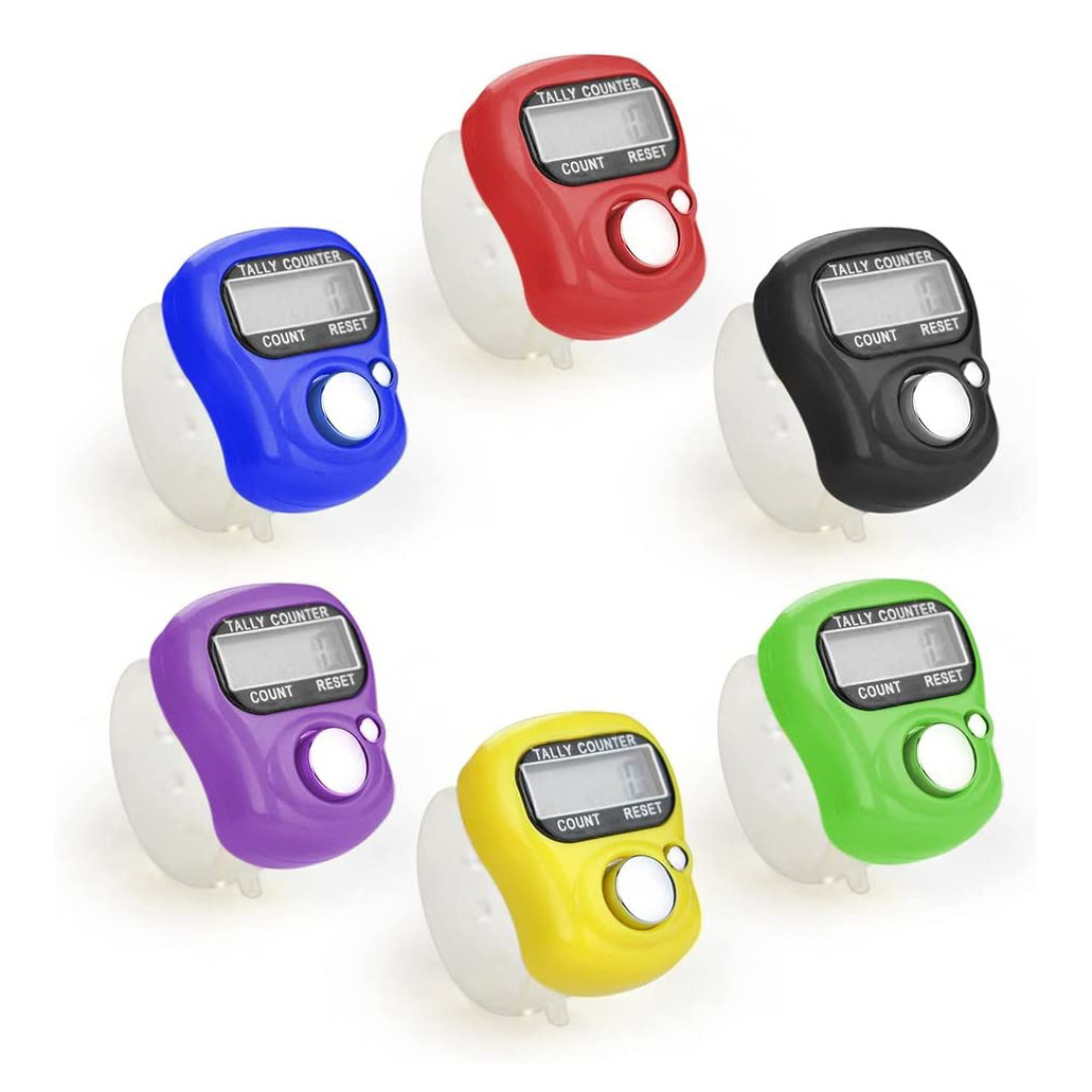 Finger Ring Style 99999 Counts 5-digits Display Tally Electronic Finger Counter Clicker for Knitting Crochet Coaching Golf