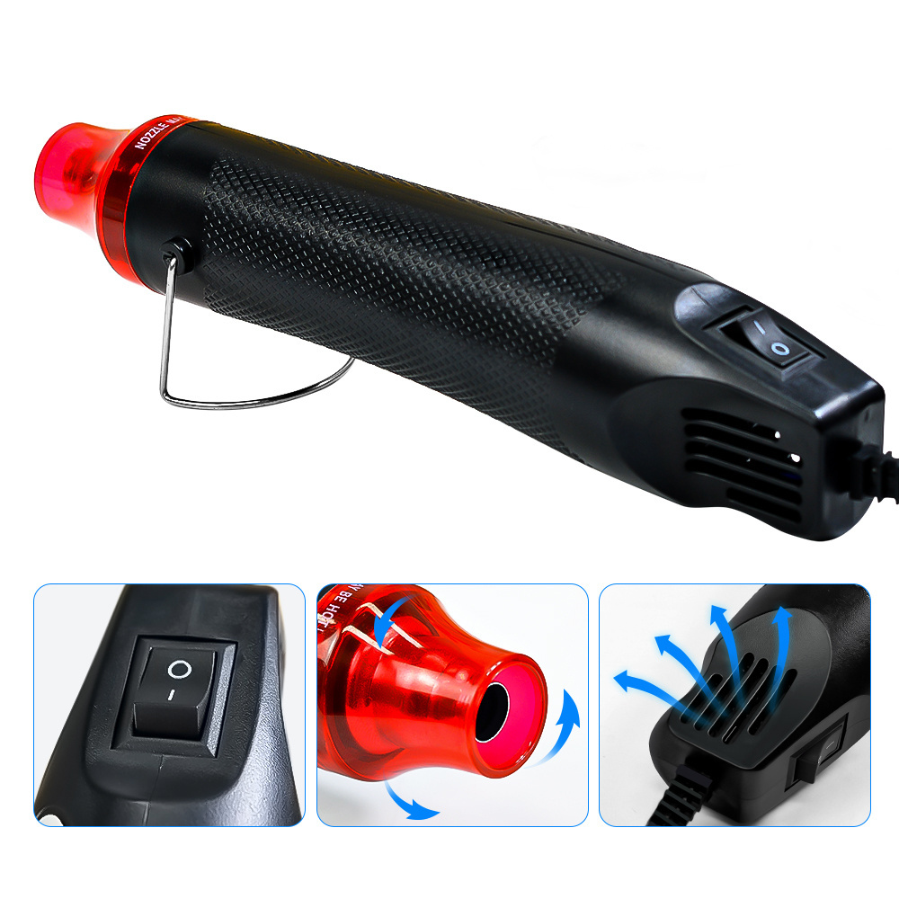 300 Watts Multifunctional Hand-held Electrical Heat Tools Mini Heat Gun for DIY Embossing, Shrink Wrapping Tubing PVC