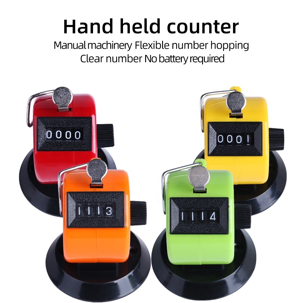 Mechanical manual ABS plastic easy to operate durability clear display 4 digits max 9999 muslim tally counter with base