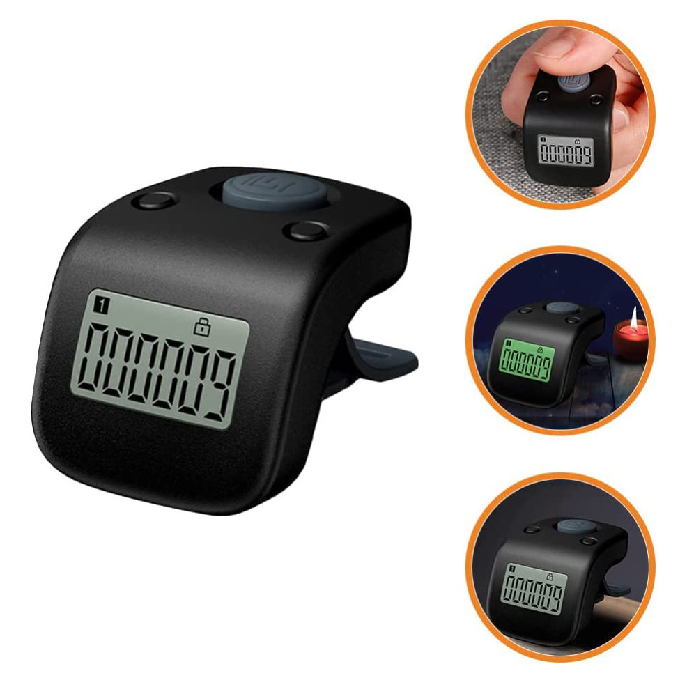 Counts Separately with 6 Channels Finger Ring Type Max.Counts 999999 Digital Display Electronic Tally Counter Manual Clicker