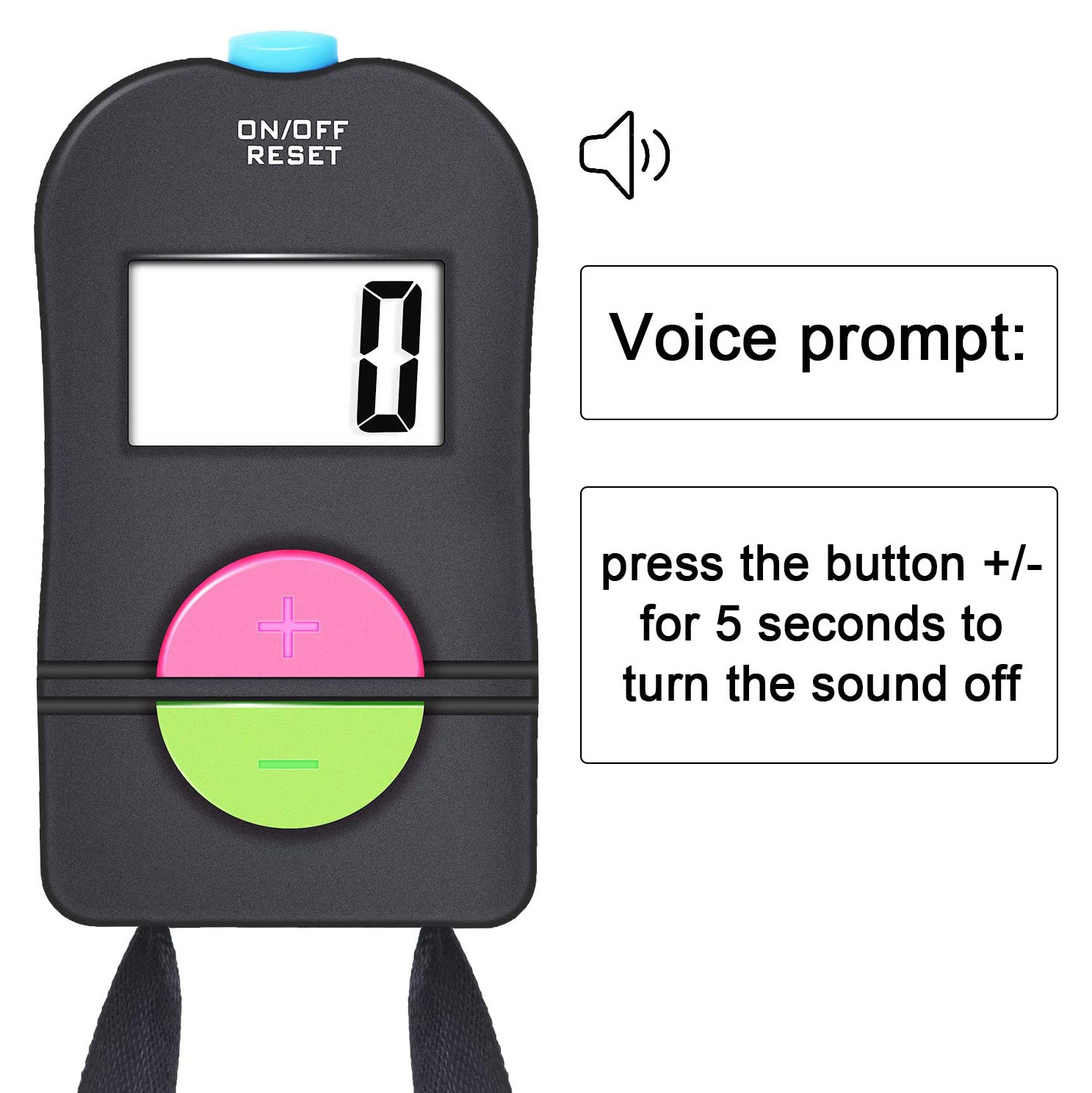 Counts 9999 That Can Be Added or Subtracted Digital Hand-held Tally Electronic Counter with Lanyard for Golf Sports Laps