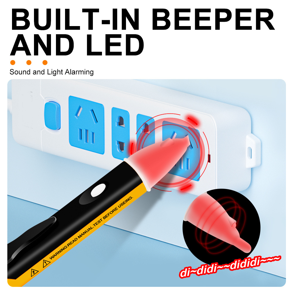 LED flashlight 90V-1000V Socket Wall AC Power Outlet Voltage Detector Test Pencil