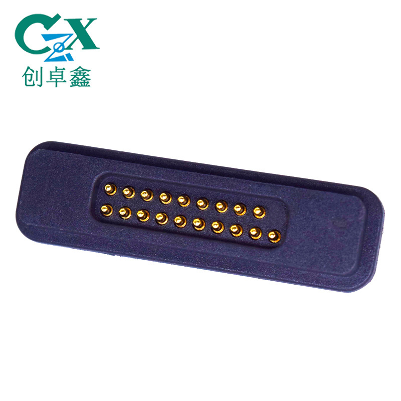 Factory Magnetic Pogo pin 19 pins connector wire soldering male/female Pogo pin connector