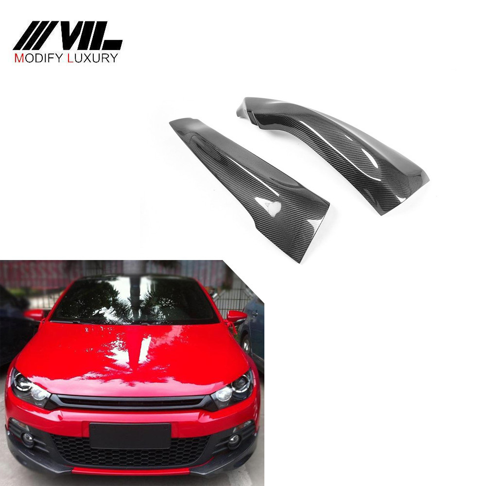 Front Bumper Carbon Fiber Auto Front Splitter for VW Scirocco 09-11